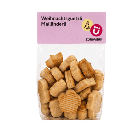 Weihnachtsguetzli Mailänderli, Cellosäckli